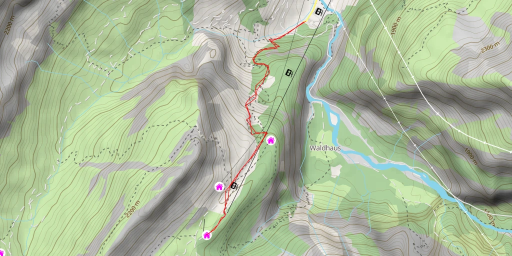 Map of the trail for Altelshütte