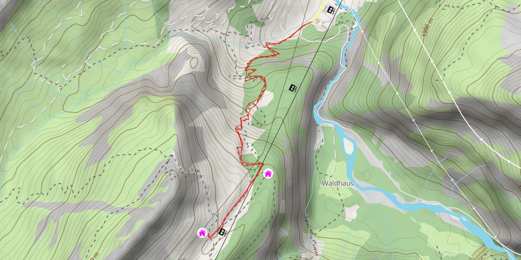 Map of the trail for Winteregghütte