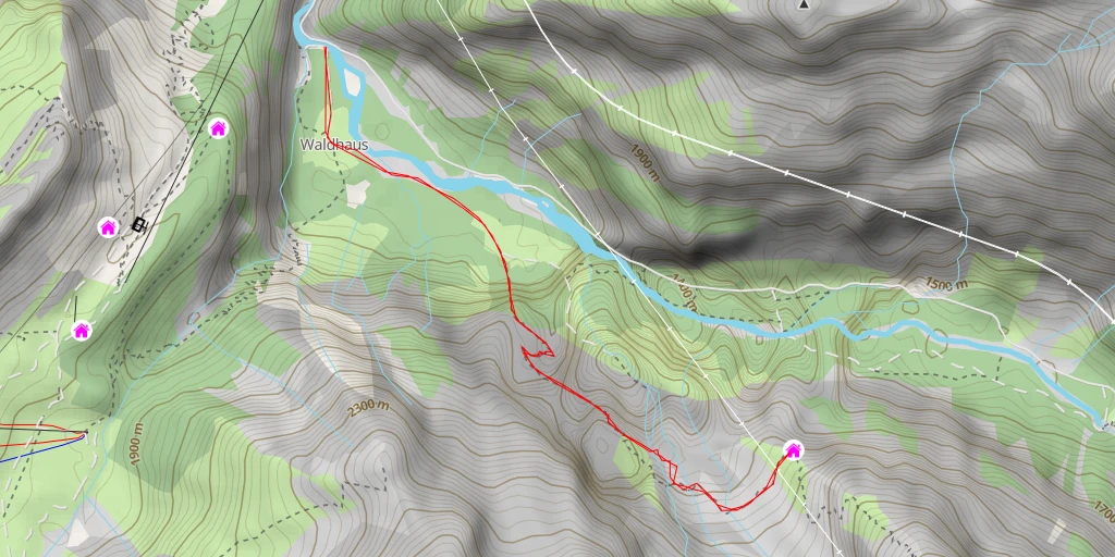 Map of the trail for Balmhornhütte SAC