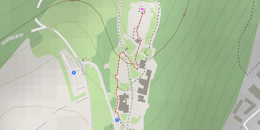 Map of the trail for Bergfried Burg Rötteln