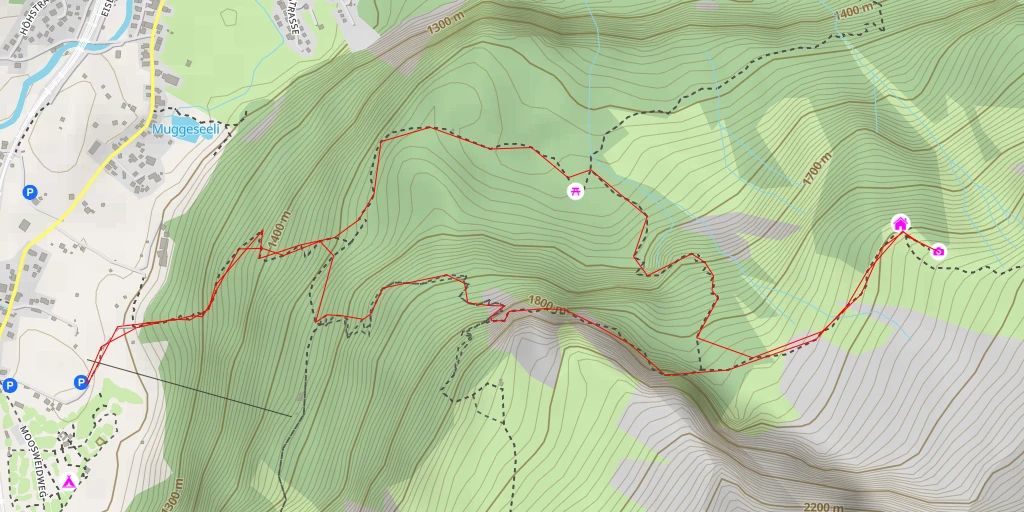 Carte de l'itinéraire :  Biberg - Kandersteg