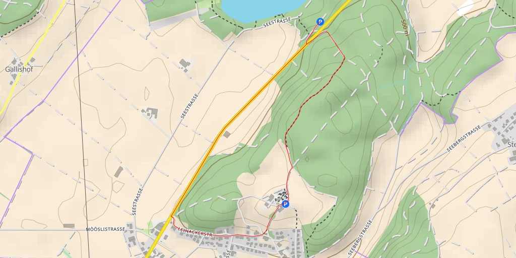 Map of the trail for Leinackerstrasse