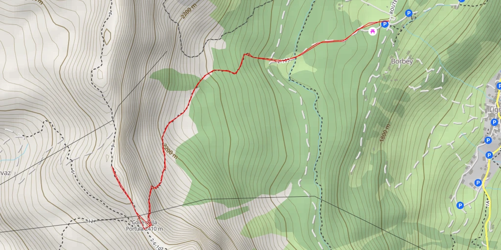 Map of the trail for 9 Gesù cade la 3a volta - Ru Courtod - Ayas