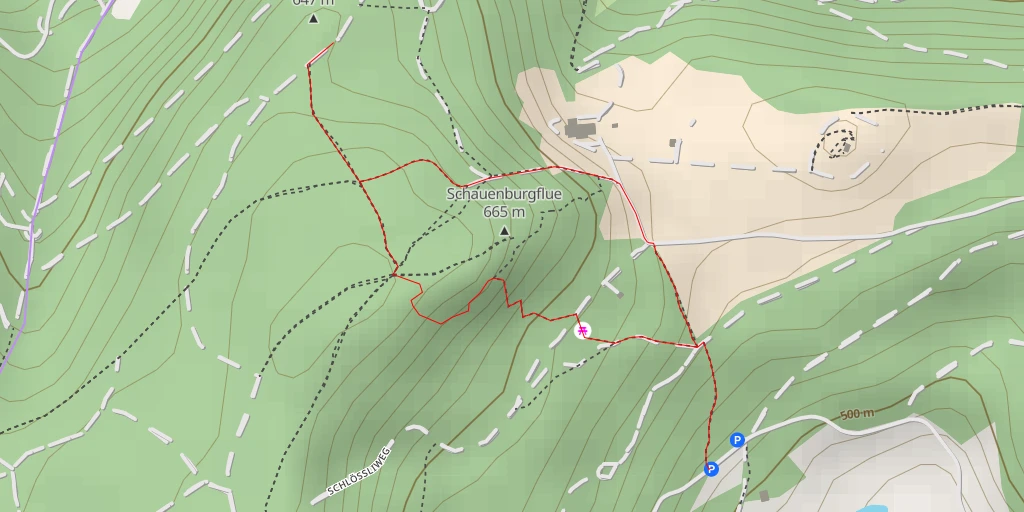 Map of the trail for Horn