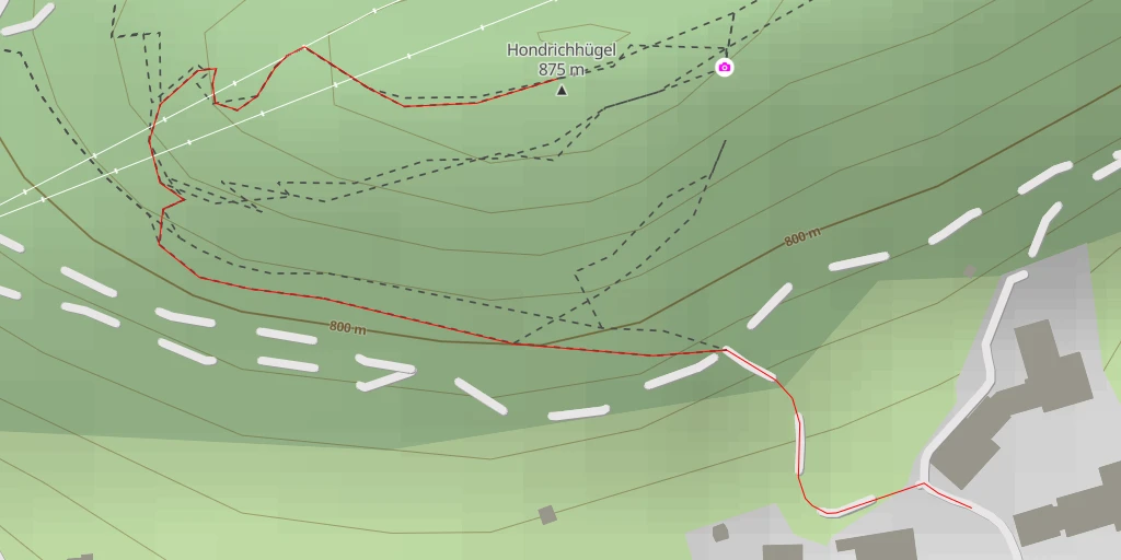 Carte de l'itinéraire :  Hondrichhügel