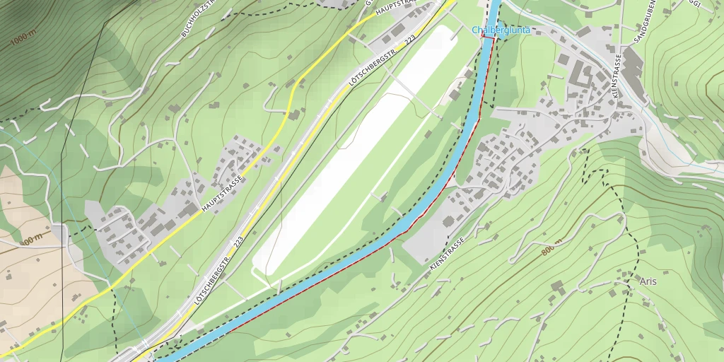 Map of the trail for Lötschbergstrasse