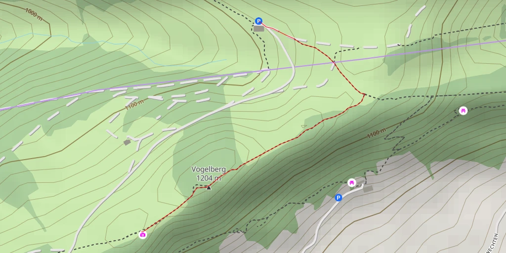 Map of the trail for Passwang