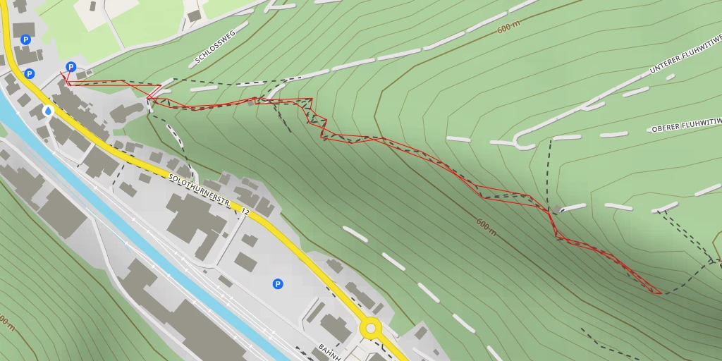 Map of the trail for Balsthal
