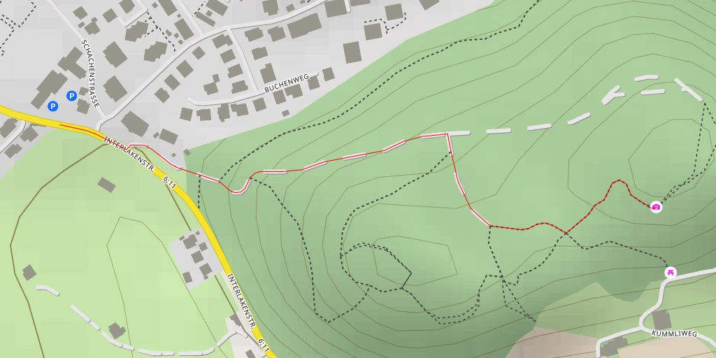 Map of the trail for Kummliweg