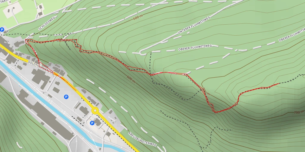 Map of the trail for Oberer Fluhwitiweg