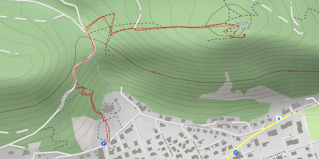 Map of the trail for Holzfluh