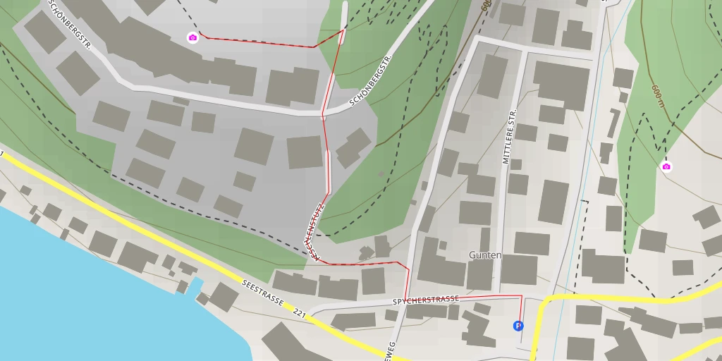 Map of the trail for Schönberg