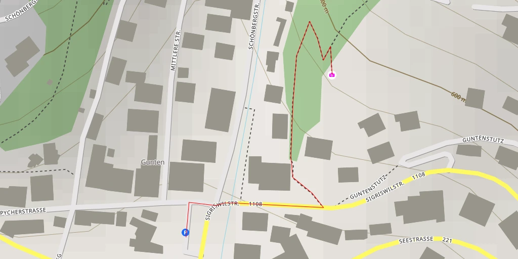 Map of the trail for Schönbergstrasse