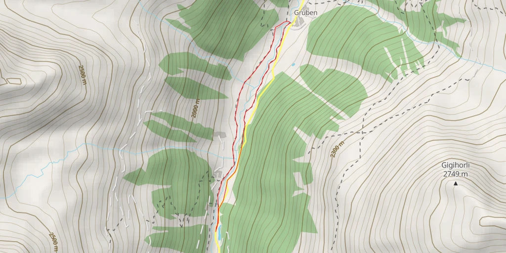 Map of the trail for Brändjisee