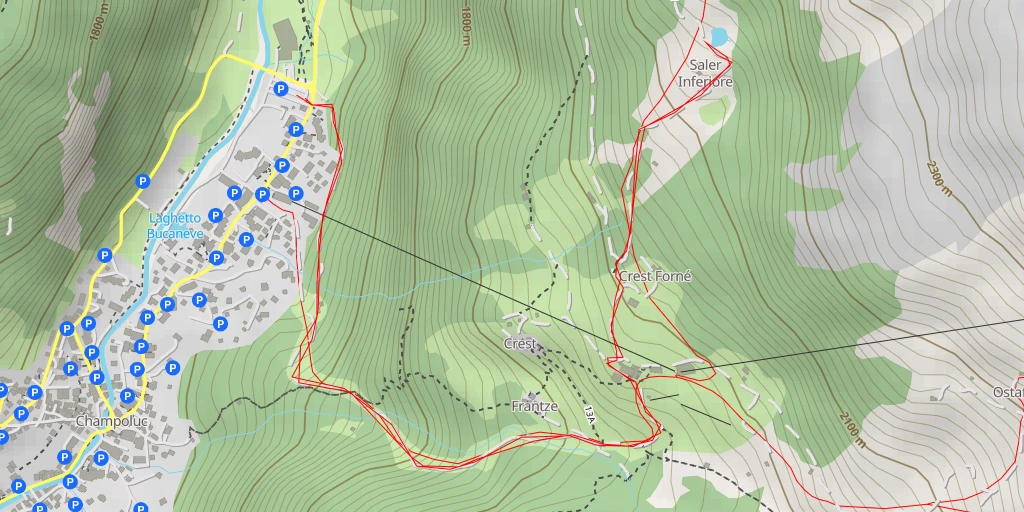 Carte de l'itinéraire :  Lago Saler Inferiore