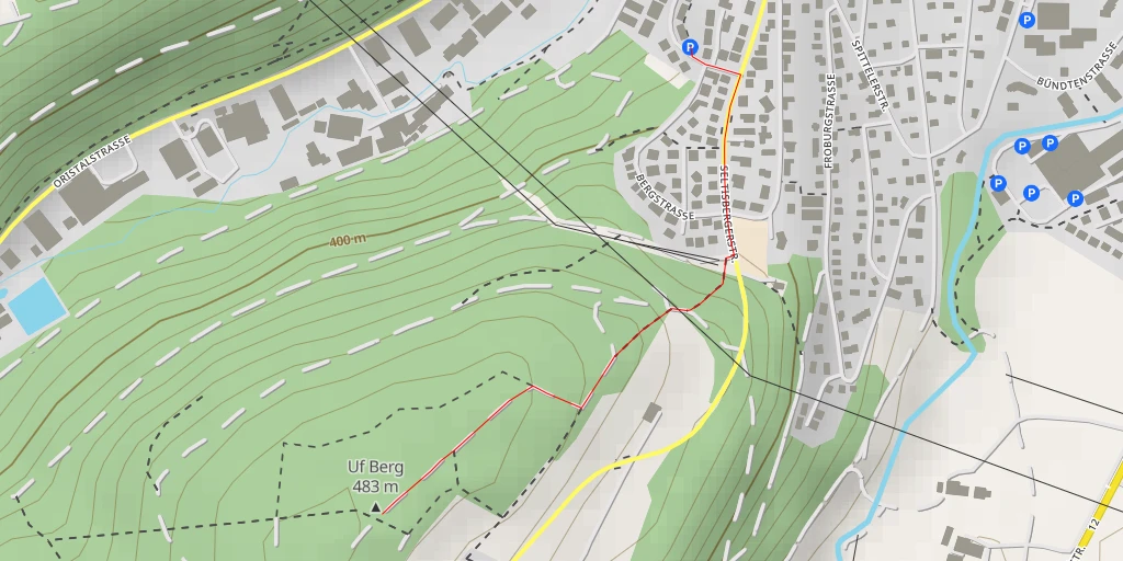 Map of the trail for Uf Berg