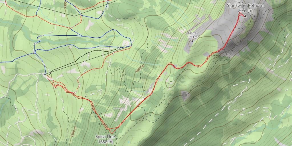 Carte de l'itinéraire :  Sigriswiler Rothorn