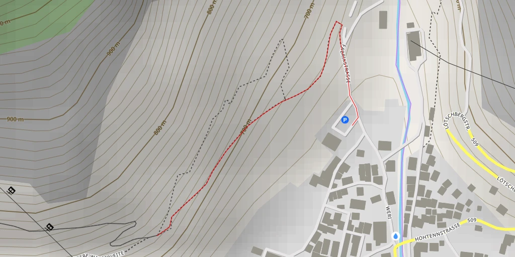 Map of the trail for Spitzesteinen Kapelle - Gampel