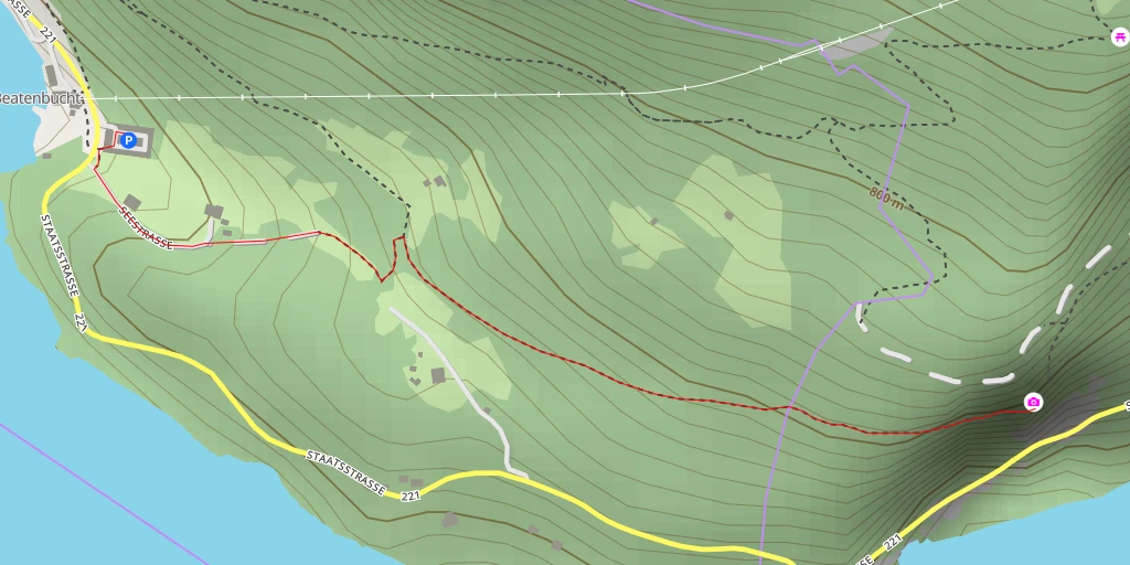 Map of the trail for Staatsstrasse