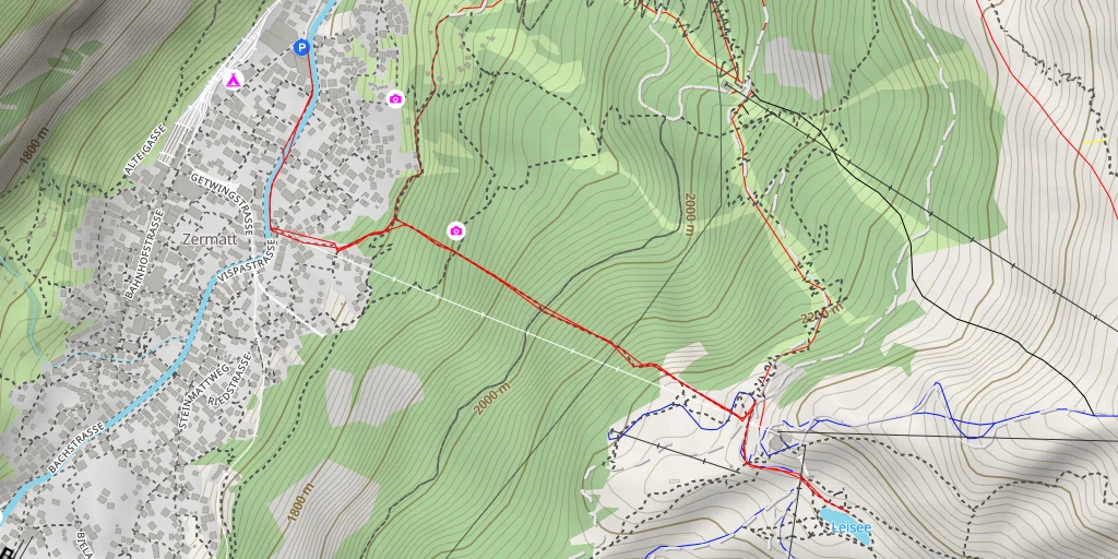 Map of the trail for Leisee