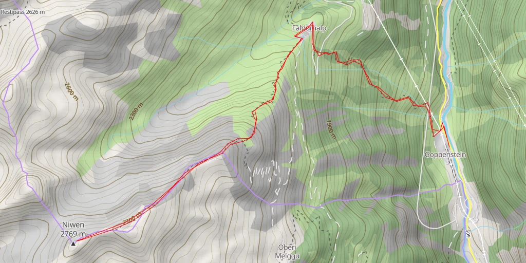 Carte de l'itinéraire :  Niwen