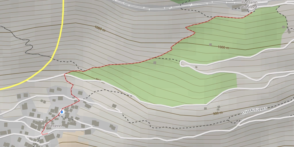 Map of the trail for Hauptstrasse - Steg-Hohtenn