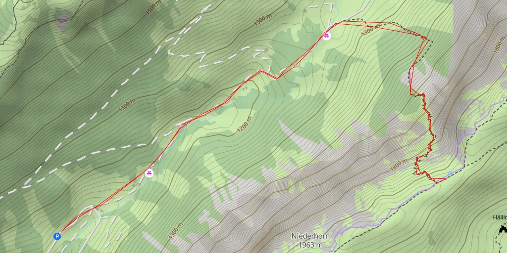 Map of the trail for Bärenpfad - Bärenpfad