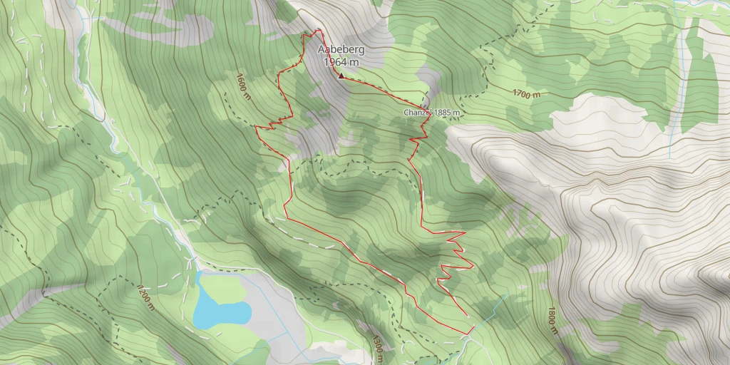 Map of the trail for Aabeberg