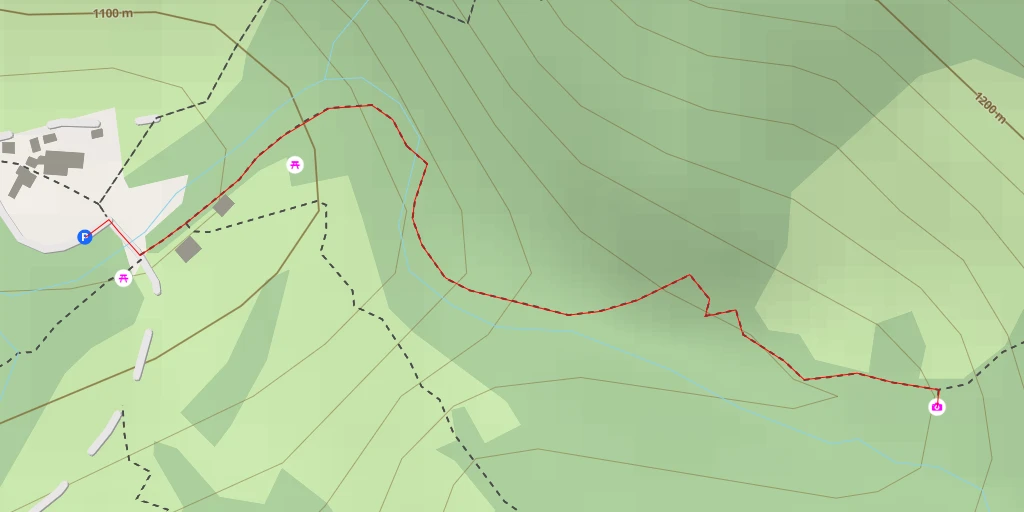 Map of the trail for Aussichtspunkt Pochtenfall