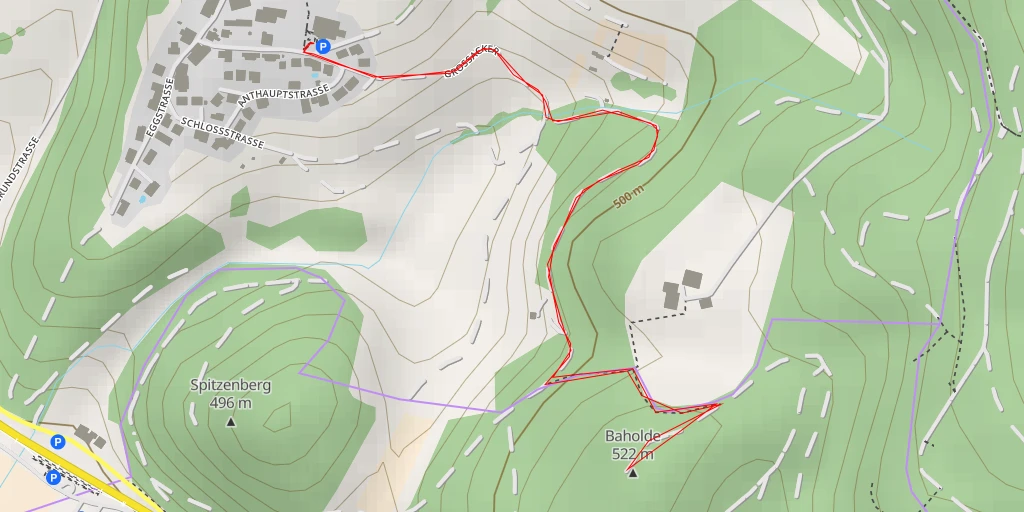 Map of the trail for Baholde