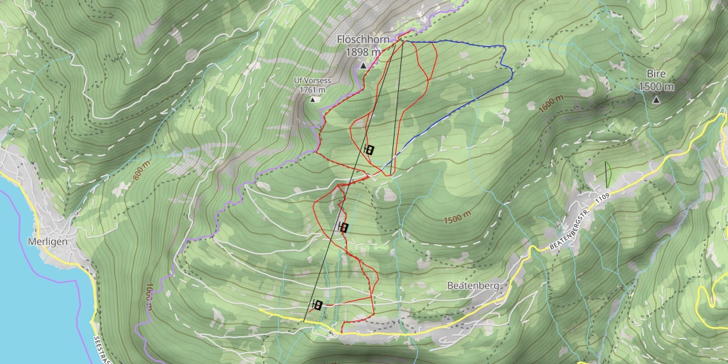 Map of the trail for Niederhorn