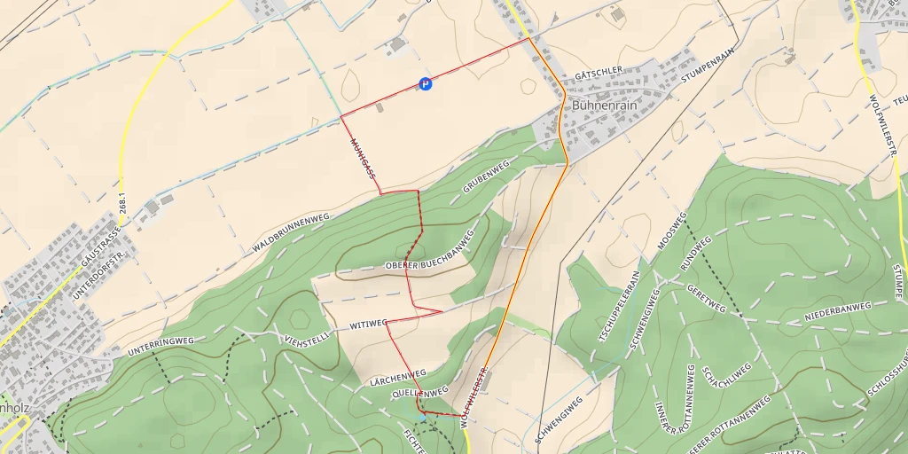 Map of the trail for Quellenweg - Quellenweg