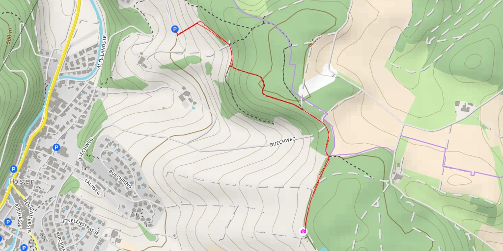 Map of the trail for Birch - Hölstein