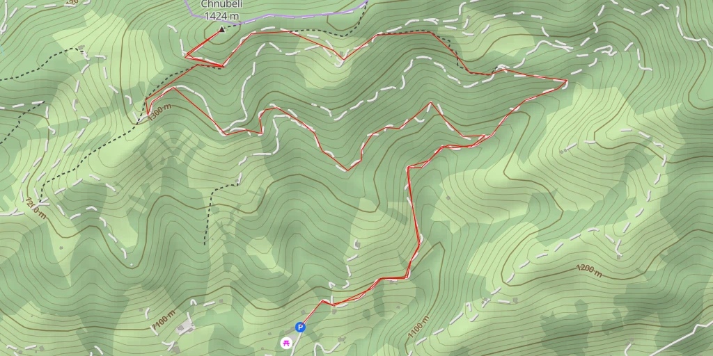 Map of the trail for Chnubeli