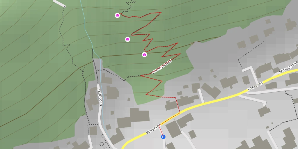 Map of the trail for zum Chänzeli