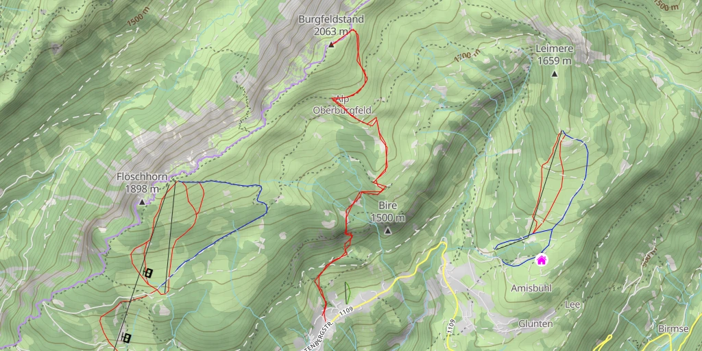 Carte de l'itinéraire :  Justistalstrasse