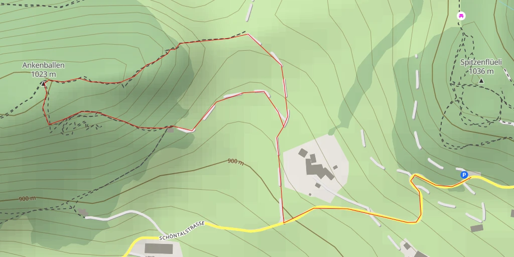 Map of the trail for Ankenballen