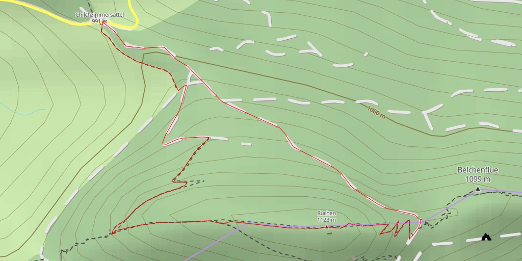 Map of the trail for Ruchen