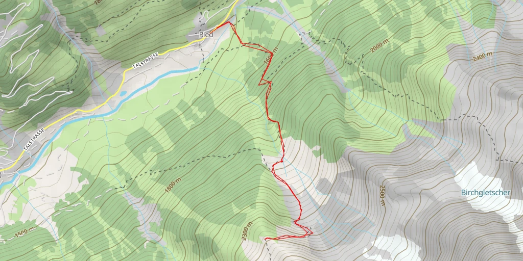 Map of the trail for Bietschhornhütte - Blatten (Lötschen)