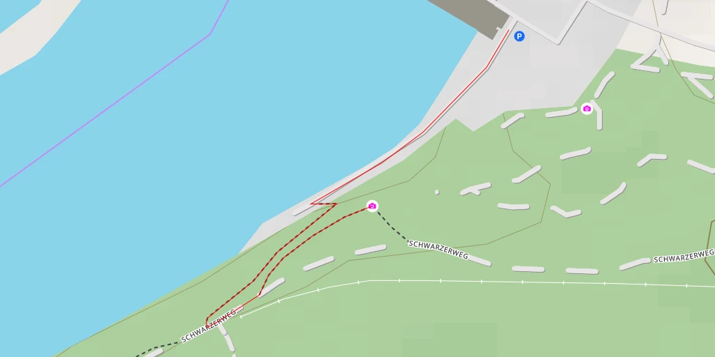 Map of the trail for Aussichtspunkt auf neues Kraftwerk Rheinfelden