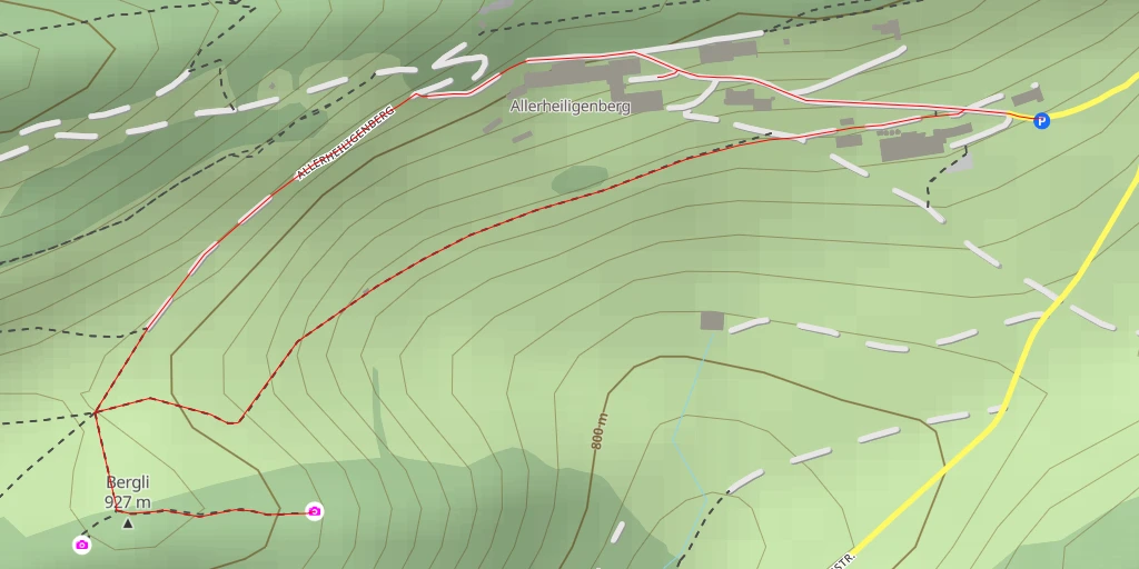 Map of the trail for Heiligenberg Ost
