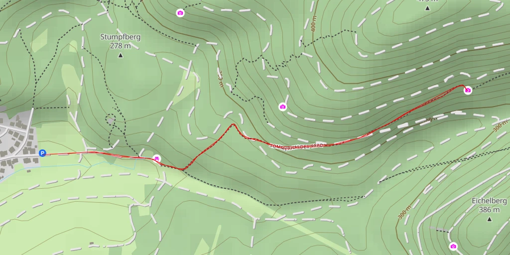 Map of the trail for Sommerhalder Pfad - Erfweiler