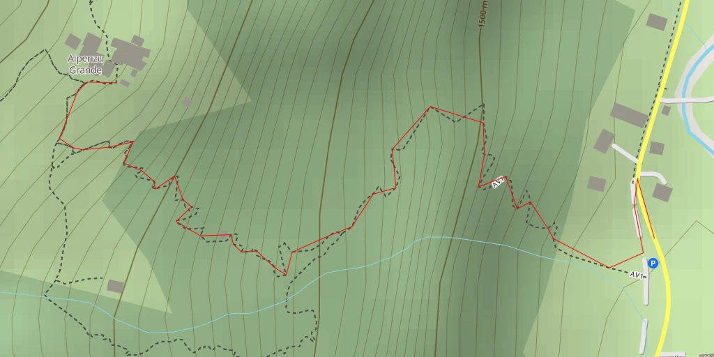 Map of the trail for Alpenzu Grande - Gressoney-Saint-Jean