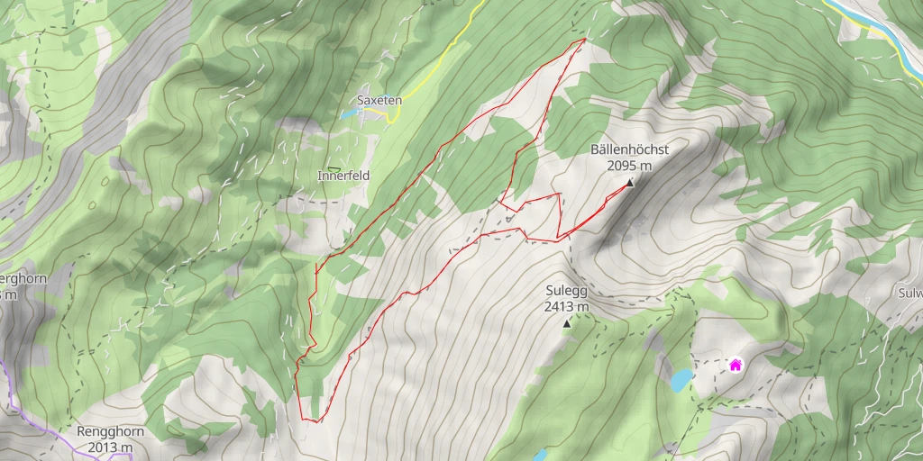 Map of the trail for Bällenhöchst