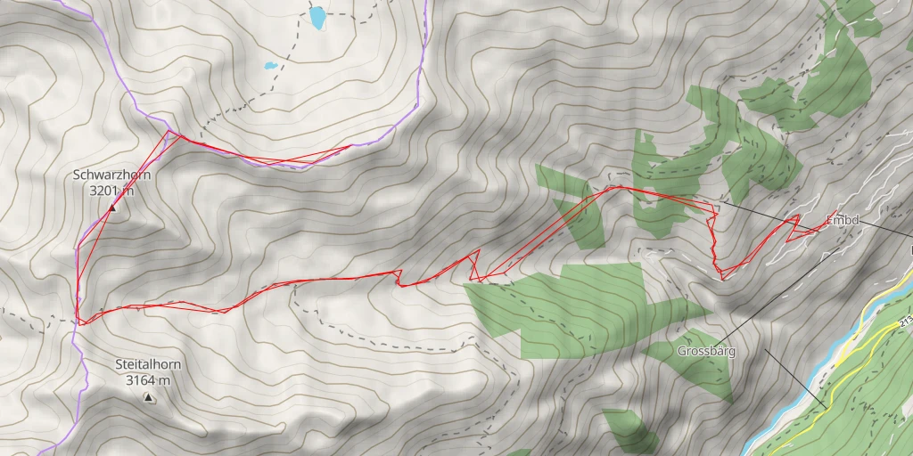 Map of the trail for Rieberg