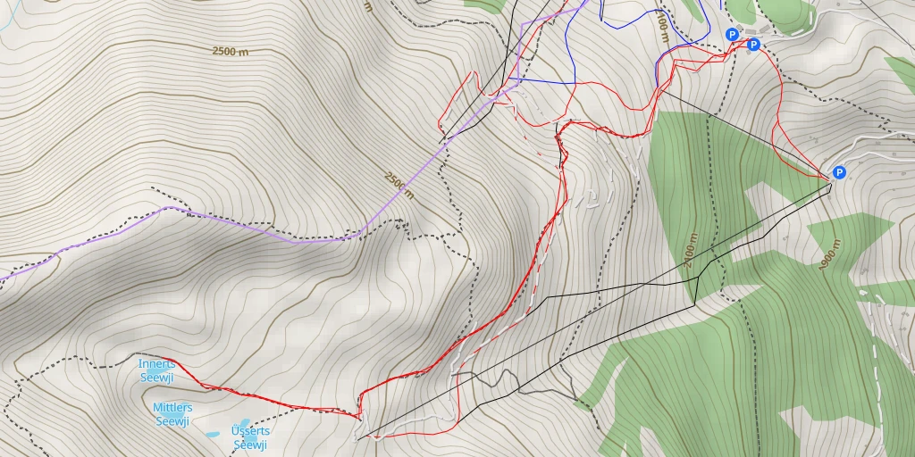 Map of the trail for Innerts Seewji