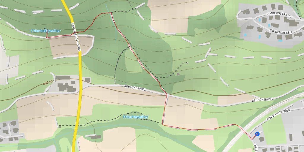 Map of the trail for Chienbergweiher