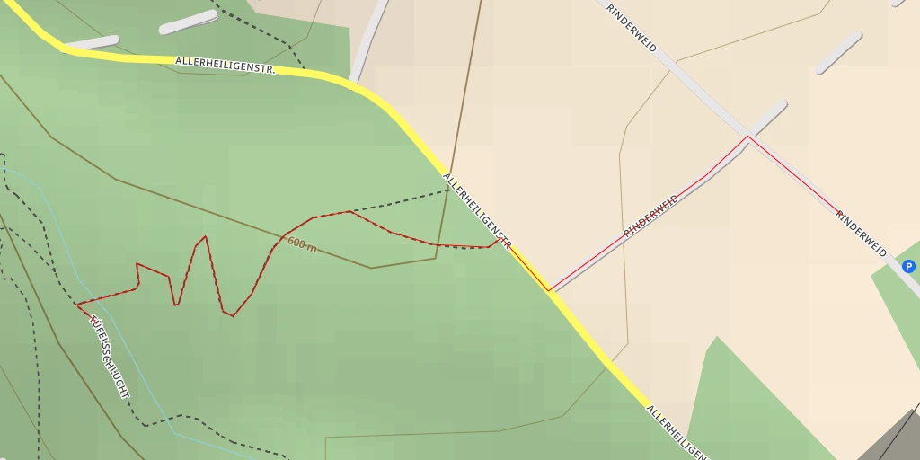 Map of the trail for Tüfelsschlucht - Tüfelsschlucht