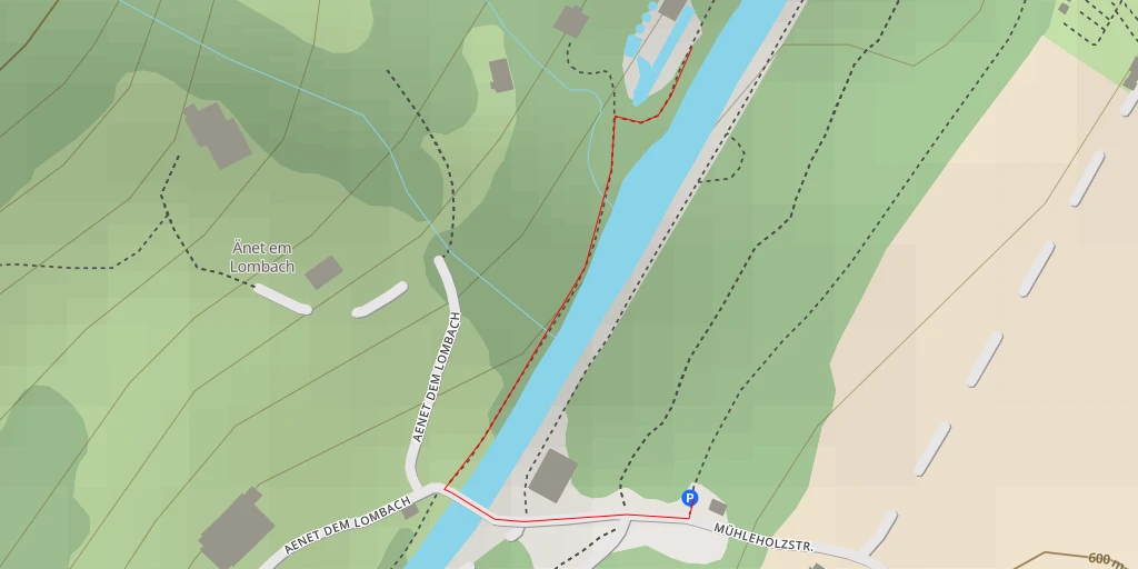 Map of the trail for Aenet dem Lombach