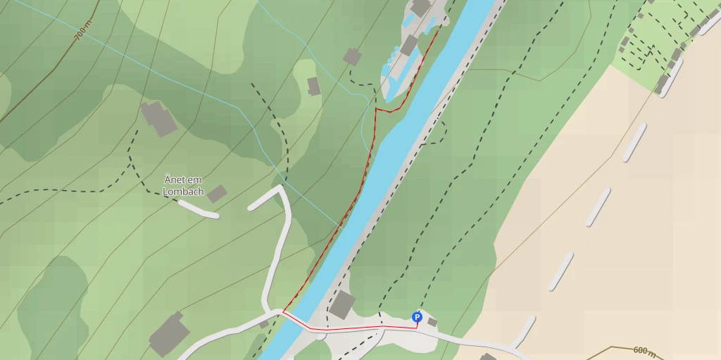 Map of the trail for Aenet dem Lombach